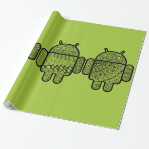Papel De Regalo Caracteres del Doodle para el robot de Android™