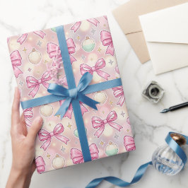 Papel De Regalo Caramelo de Caña de Azúcar Coquette Rosa