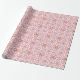 Papel De Regalo Caramelo de Caña de Azúcar Coquette Rosa