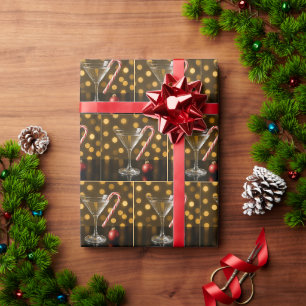 Papel De Regalo Caramelo de Navidad enganchado en una copa de Mart