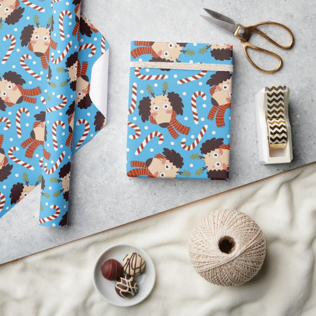 Papel De Regalo Caramelos de perro de Navidad  (Artesanía)