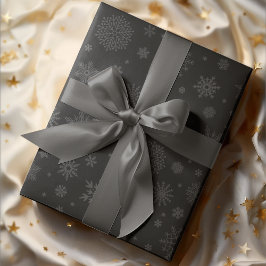 Papel De Regalo Carbón de carbón de nieve de invierno monotónico