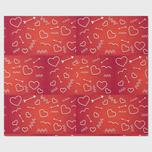 Papel De Regalo Carcaj de Cupido: Patrón de amor geométrico abstra