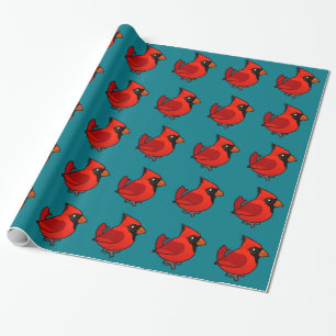 Papel De Regalo Cardenal Norte Birdorable