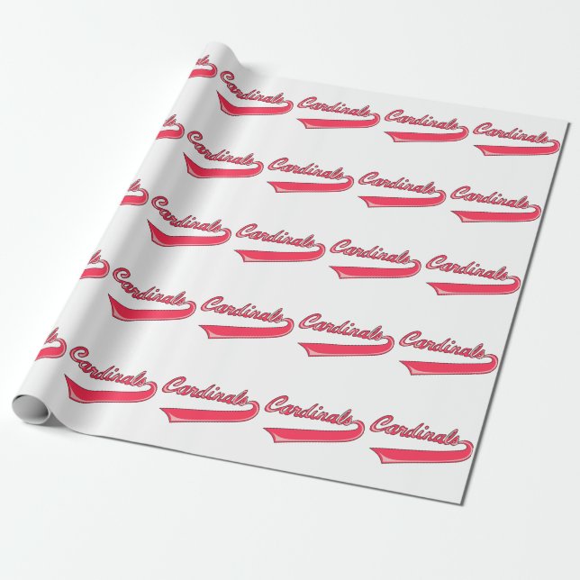 Papel De Regalo Cardenales (Desenrollado)