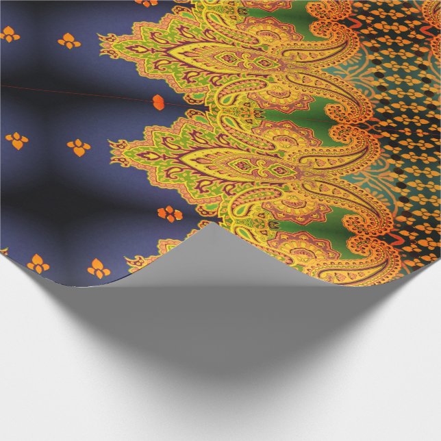 Papel De Regalo Cardiff Paisley Sangria (Esquina)