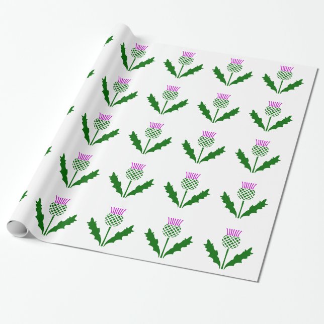 Papel De Regalo Cardo escocés (Desenrollado)
