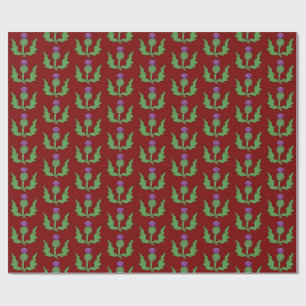 Papel De Regalo Cardo (sobre rojo)