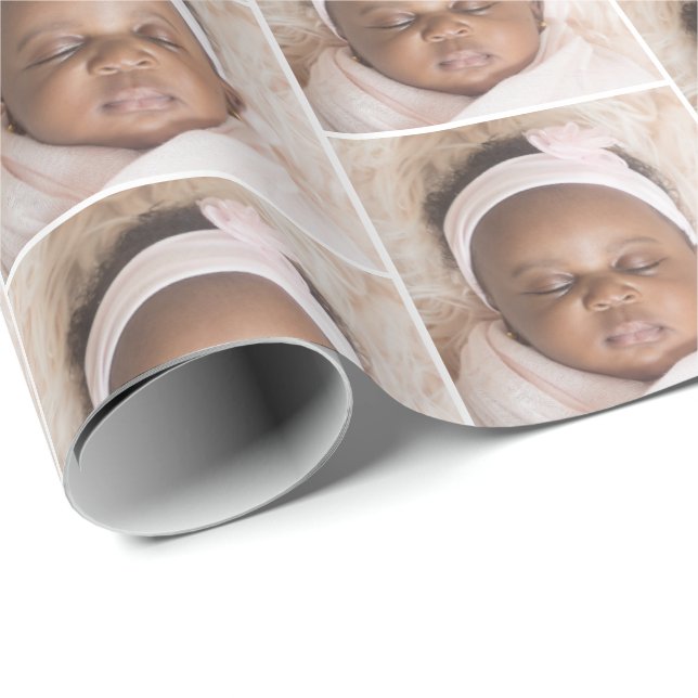 Papel De Regalo Carga personalizada de fotos Diseño de su propia i (Esquina del rollo)