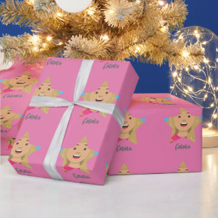 Papel De Regalo Cargar los Navidades del patrón de forma de estrel