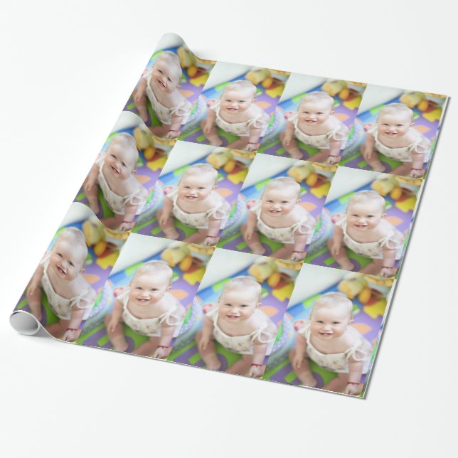 Papel De Regalo Cargue su propia foto. Único (Desenrollado)