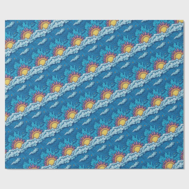 Papel De Regalo Carnaval de la Doble Aurora (Superficie plana)