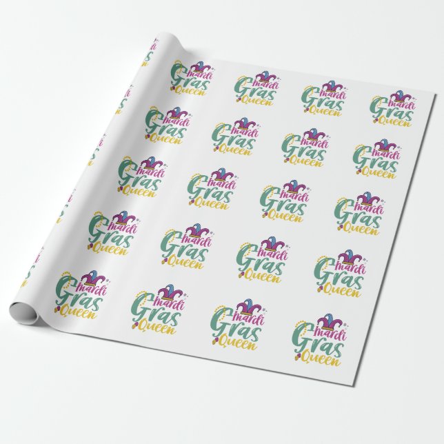 Papel De Regalo Carnaval de la princesa Mardi Gras divertida (Desenrollado)