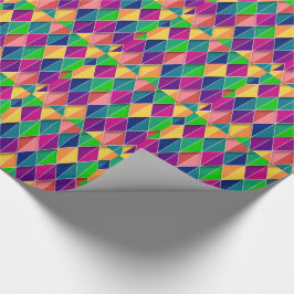 Papel De Regalo Carnaval de Mardi Gras Diamantes verdes morados