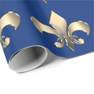 Papel De Regalo Carnaval de Mardi Gras Fleur de Lis