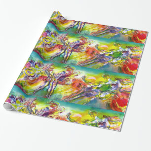 Papel De Regalo CARNAVAL ITALIANO / Mascarada veneciana, música de