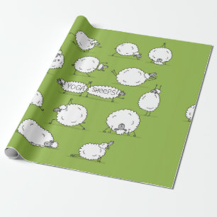 Papel De Regalo Carne divertida haciendo yoga, boceto