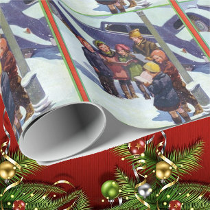 Papel De Regalo Caroling in the Snow
