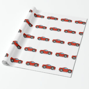 Papel De Regalo Carrera de ajuste del coche rojo