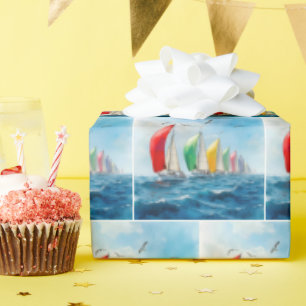 Papel De Regalo Carrera de veleros en alta mar