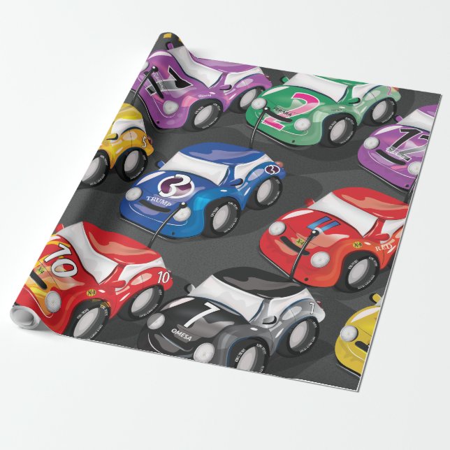 Papel De Regalo Carreras Cars Road Race (Desenrollado)