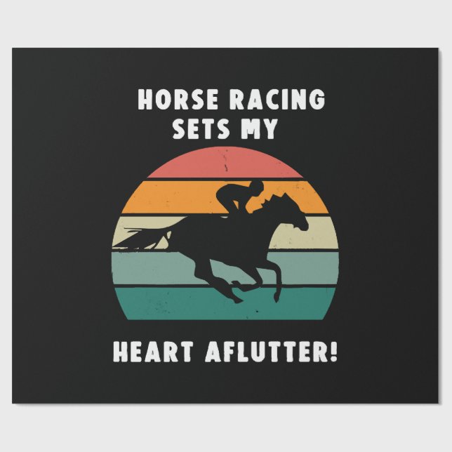 Papel De Regalo Carreras de caballos (Superficie plana)