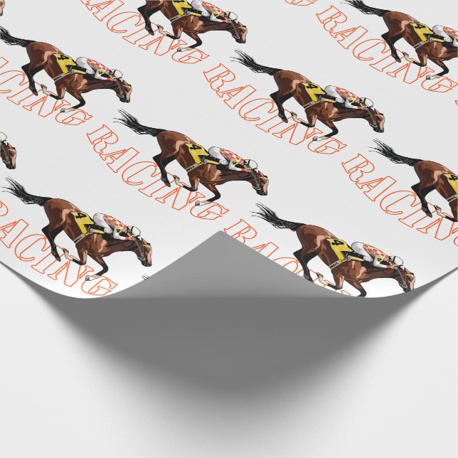 Papel De Regalo Carreras de caballos (Esquina)