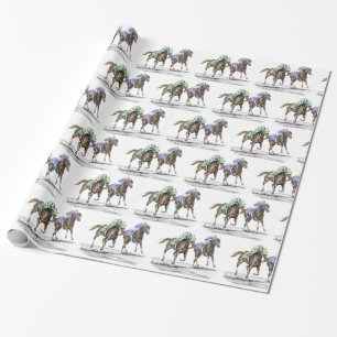 Papel De Regalo Carreras de caballos tosados