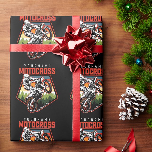 Papel De Regalo Carreras Motocross personalizada Dirt Bike Trail R (Subido por el creador)