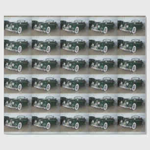Papel De Regalo Carreras Verde Jaguar XK 120