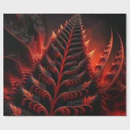 Papel De Regalo Carretera Fractal De Mandelbrot Negra Y Roja Al In