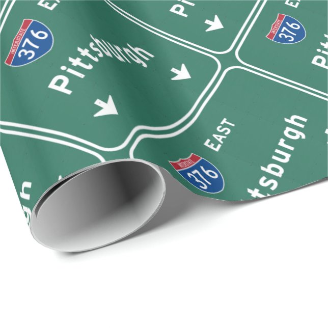 Papel De Regalo Carretera nacional del PA de Pittsburgh (Esquina del rollo)