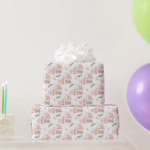Papel De Regalo Carrito de bebé rosada