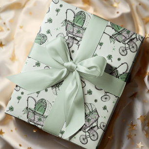 Papel De Regalo Carrito irlandés de bebé en Baby Shower por el Día