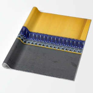 Papel De Regalo Carritos de compras azules organizados