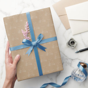 Papel De Regalo Carritos de Golf Tonal y Palos sobre Tan