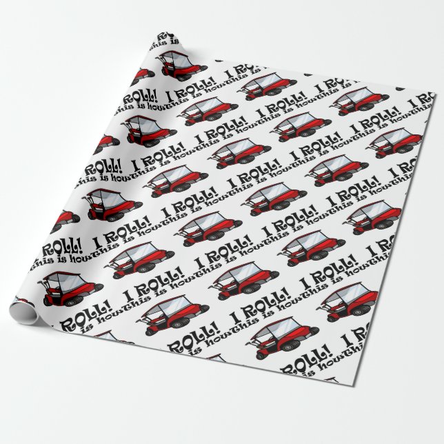 Papel De Regalo carro de golf (Desenrollado)