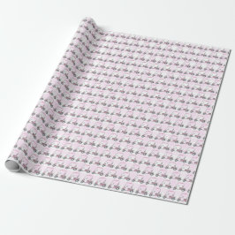 Papel De Regalo Carro de golf rosa Golfer femenina