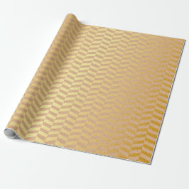 Papel De Regalo Carro natural geométrico rosa Zig de oro Zag