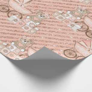 Papel De Regalo Carros de bebé rosados