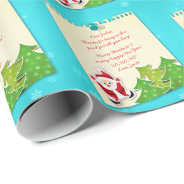 Papel De Regalo Carta de Santa Claus de Navidades