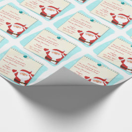 Papel De Regalo Carta de Santa Claus de Navidades