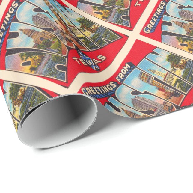Papel De Regalo Carta grande Austin Texas TX (Esquina del rollo)