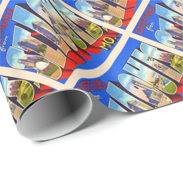Papel De Regalo Carta grande de San Luis Missouri (Esquina del rollo)