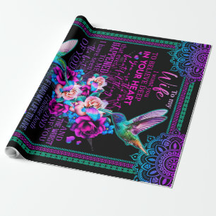 Papel De Regalo Carta Personalizada A Mi Esposa - Hummingbird