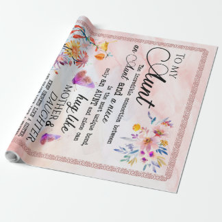 Papel De Regalo Carta personalizada a mi tía