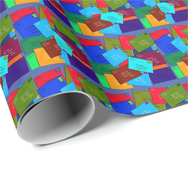 Papel De Regalo Cartas de trabajador postal (Esquina del rollo)