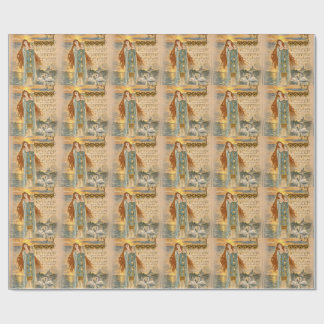 Papel De Regalo Cartel Art Nouveau Elsa Lohengrin con cisnes