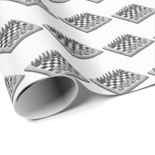 Papel De Regalo Cartel de ajedrez y piezas de ajedrez arte vintage