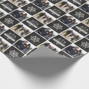 Papel De Regalo Cartel de Chalkboard Vintage Fotos navideñas